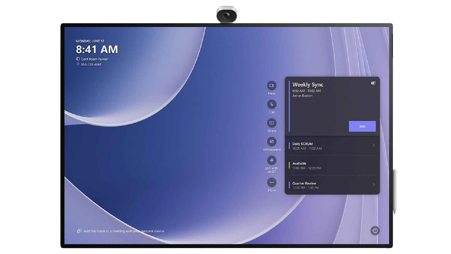 Product shot of Microsoft Surface Hub 3