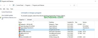 Windows Control Panel Programs Techdows