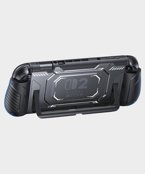 Image of the back of a Nintendo Switch 2 with the Fastsnail Switch 2 Protective Case attached.