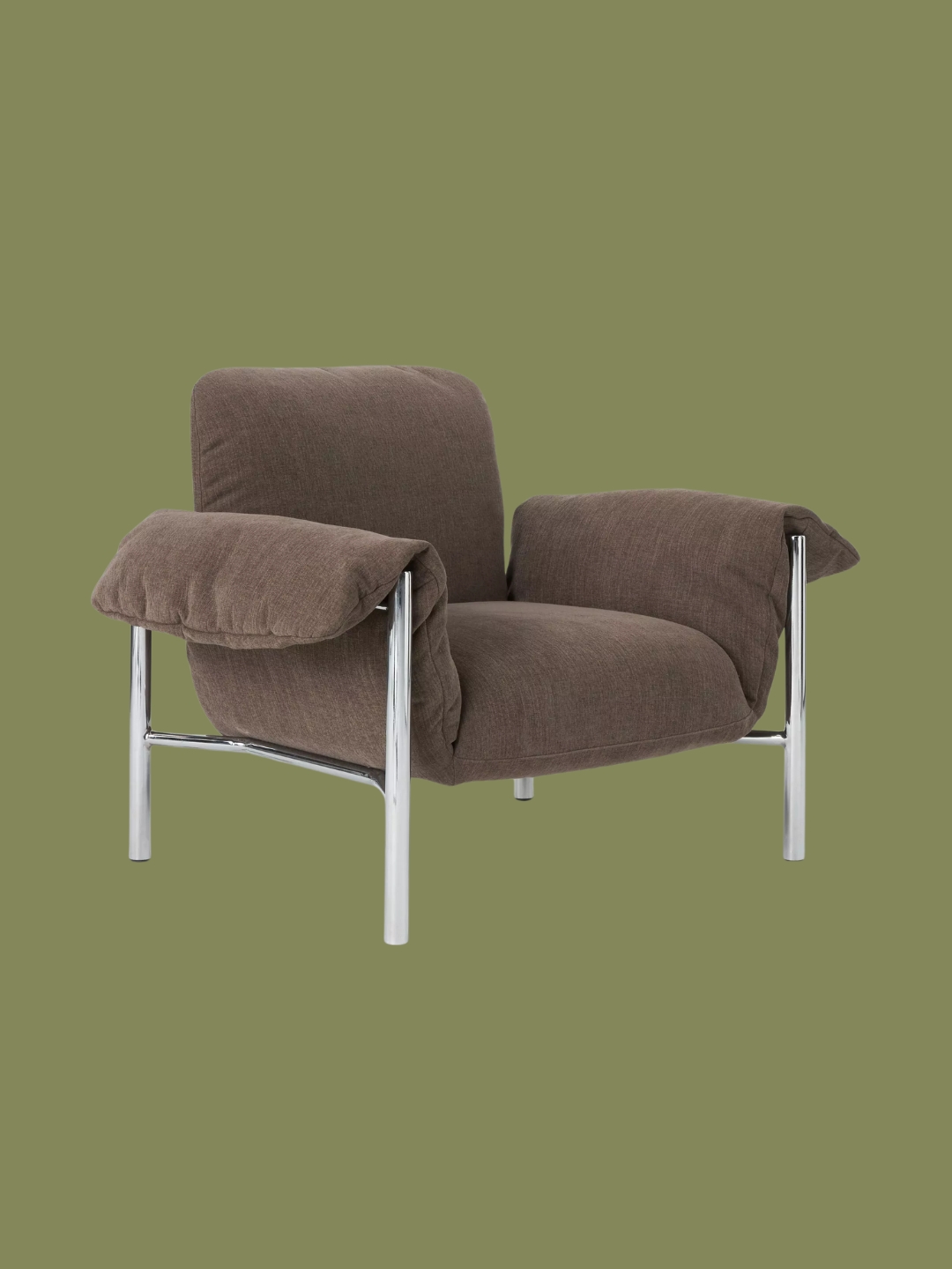 John Lewis, Pillow Lounge Armchair, Brown