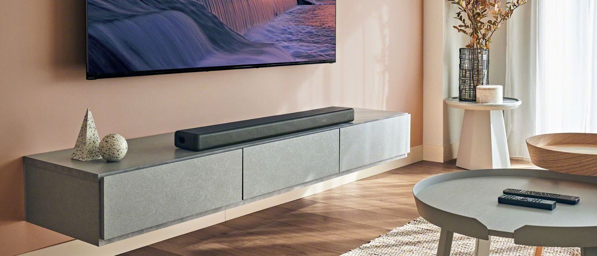 Sony HT-A3000 Soundbar mounted under tv