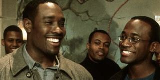 Morris Chestnut and Taye Diggs smiling at a party in The Best Man
