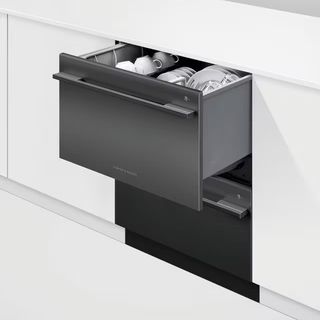 Fisher & PaykelDD60DDFHB9 Double DishDrawer™ Integrated Dishwasher, Black Brushed Stainless Steel