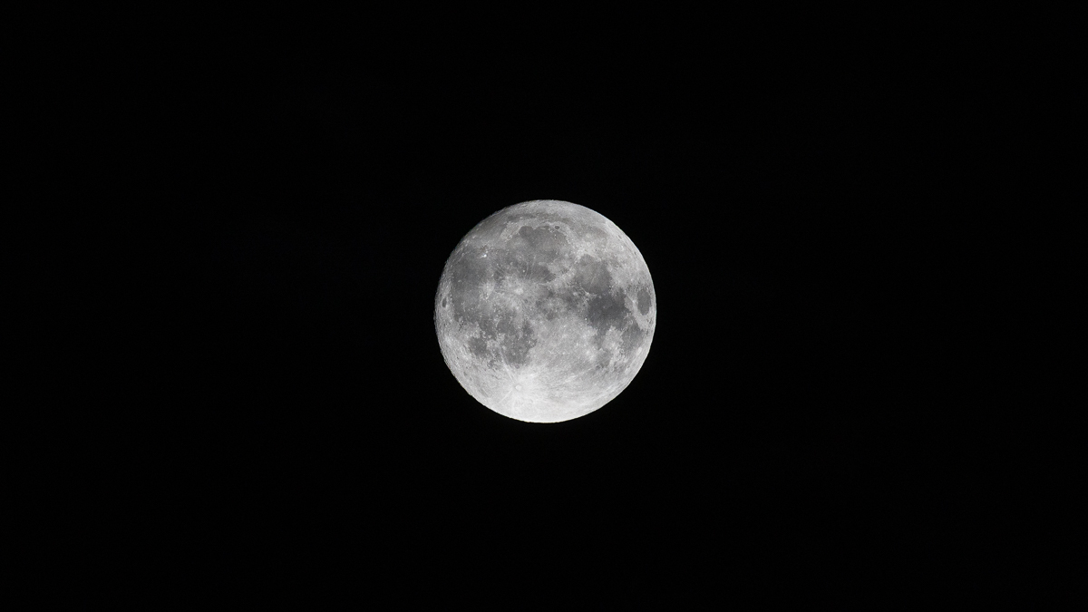 full moon against a black sky