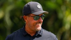 Phil Mickelson in the Pro-Am before the 2022 LIV Golf Team Championship in Florida