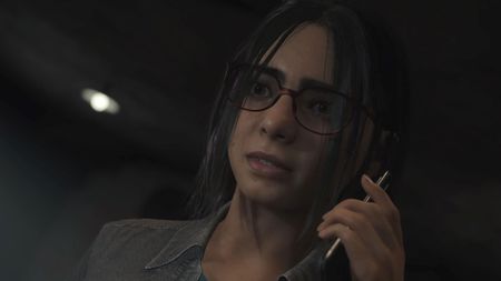 A woman on the phone