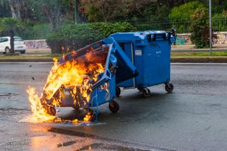 Dumpster fire Windows 10