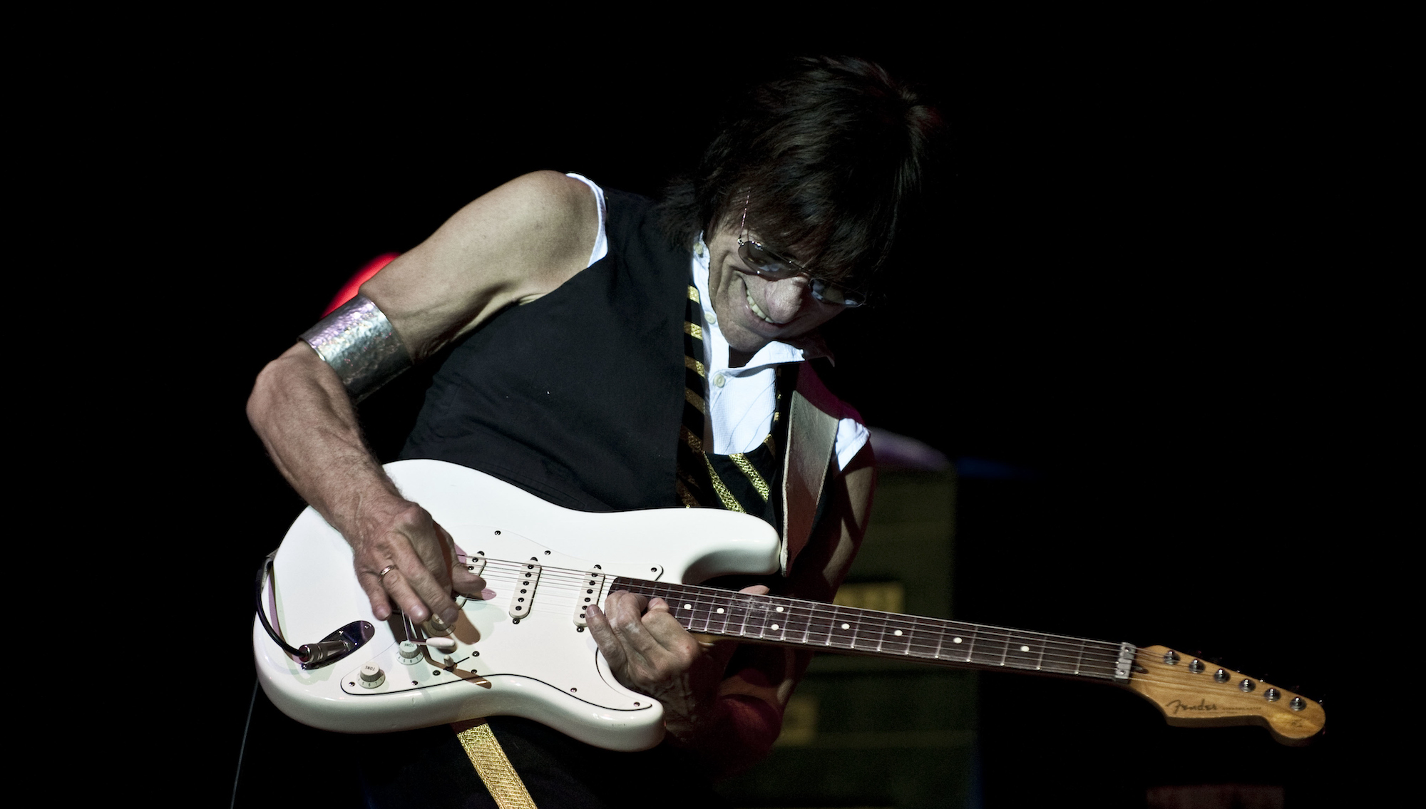 Jeff Beck performs onstage in Sao Paulo, Brazil on November 25, 2010