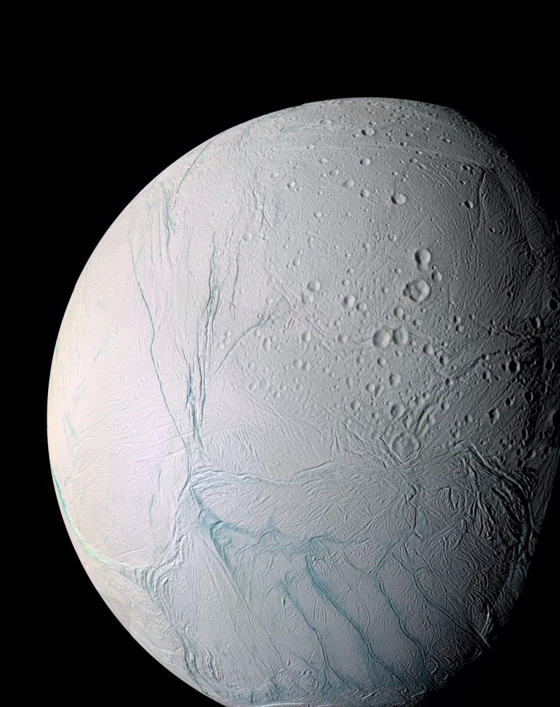 Enhanced Color View of Enceladus