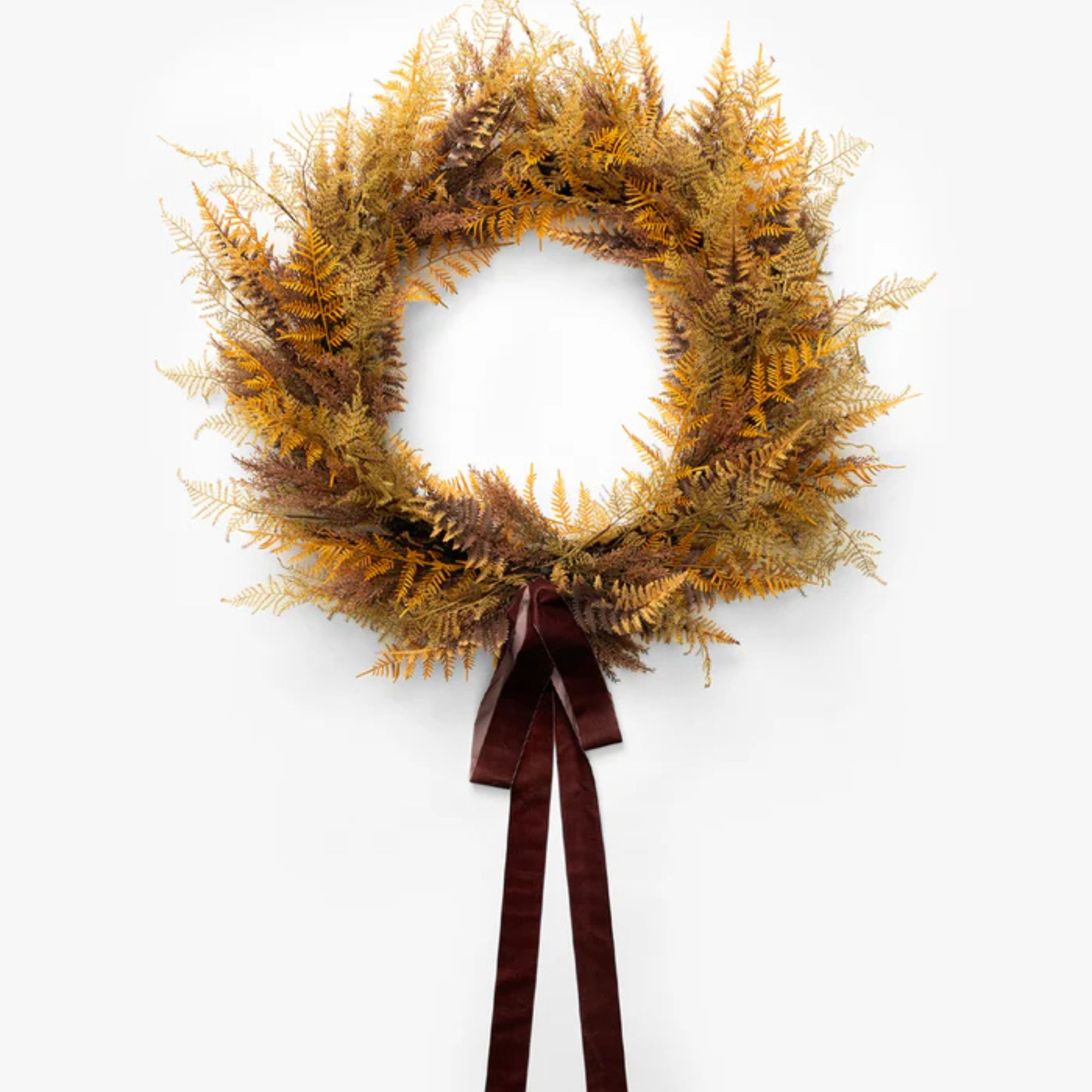 30&quot; Faux Golden Fern Wreath