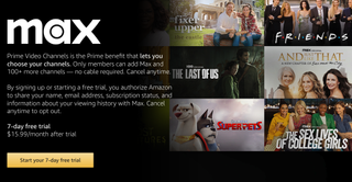 The Max on Amazon Prime Video Channels graphic