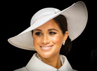Meghan, Duchess of Sussex attends the National Service of Thanksgiving at St Paul's Cathedral on June 03, 2022 in London, England
