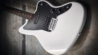 Closeup of the Squer Affinity jazzmaster
