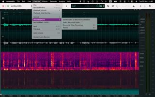Ocenaudio free audio editor in use