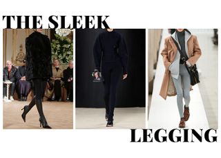 Future made graphic from Fall/Winter 2023 imagery of sleek leggings