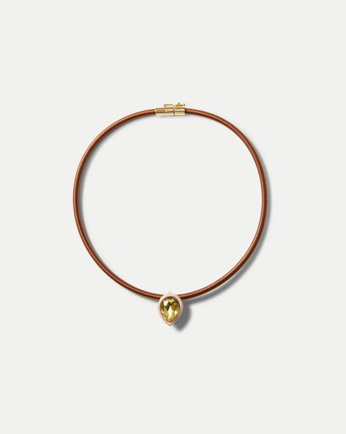 Brown Cord Pendant Necklacebrown / Os