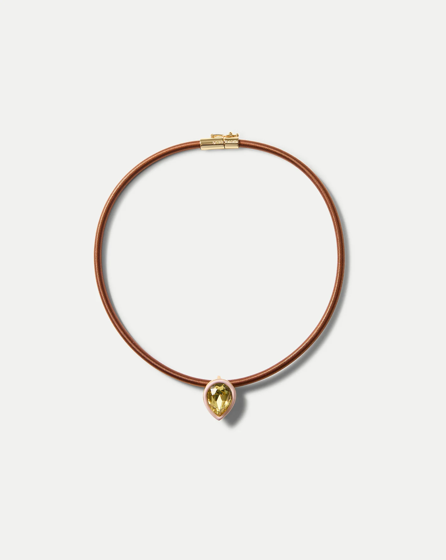 Brown Cord Pendant Necklacebrown / Os