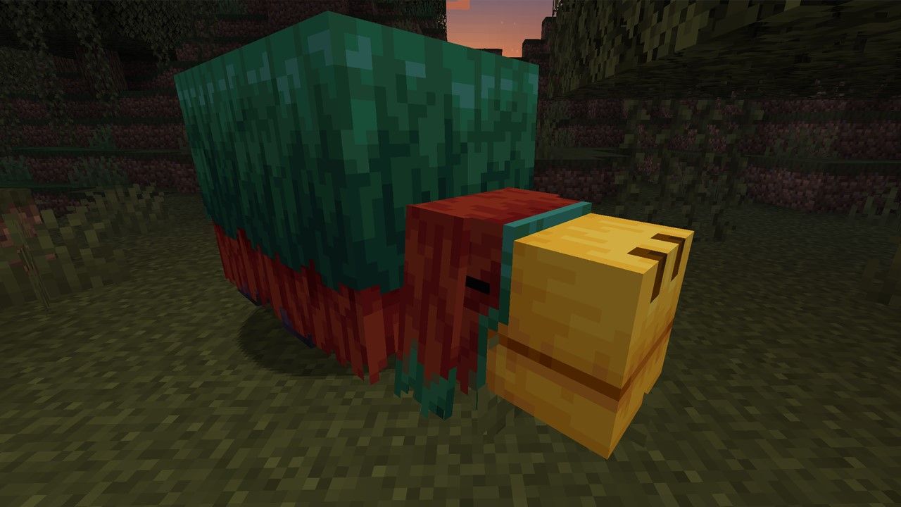 Screenshot of the Sniffer in Minecraft 1.20.
