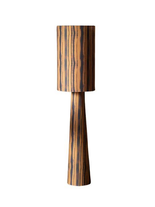 Amber Blurred Line Print Floor Lamp