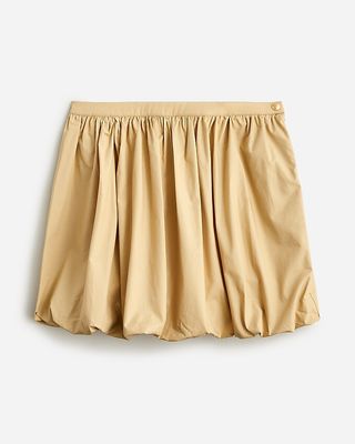 Pre-Order Mini Bubble-Hem Skirt in Cotton Poplin