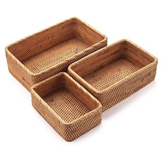 Natural Rattan Storage Baskets