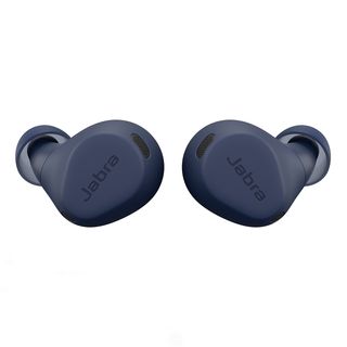 Jabra Elite 8 Active earbuds in blue render.