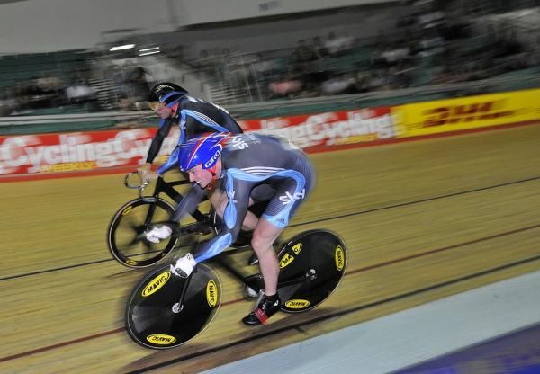 Team Sky in the men's team sprint