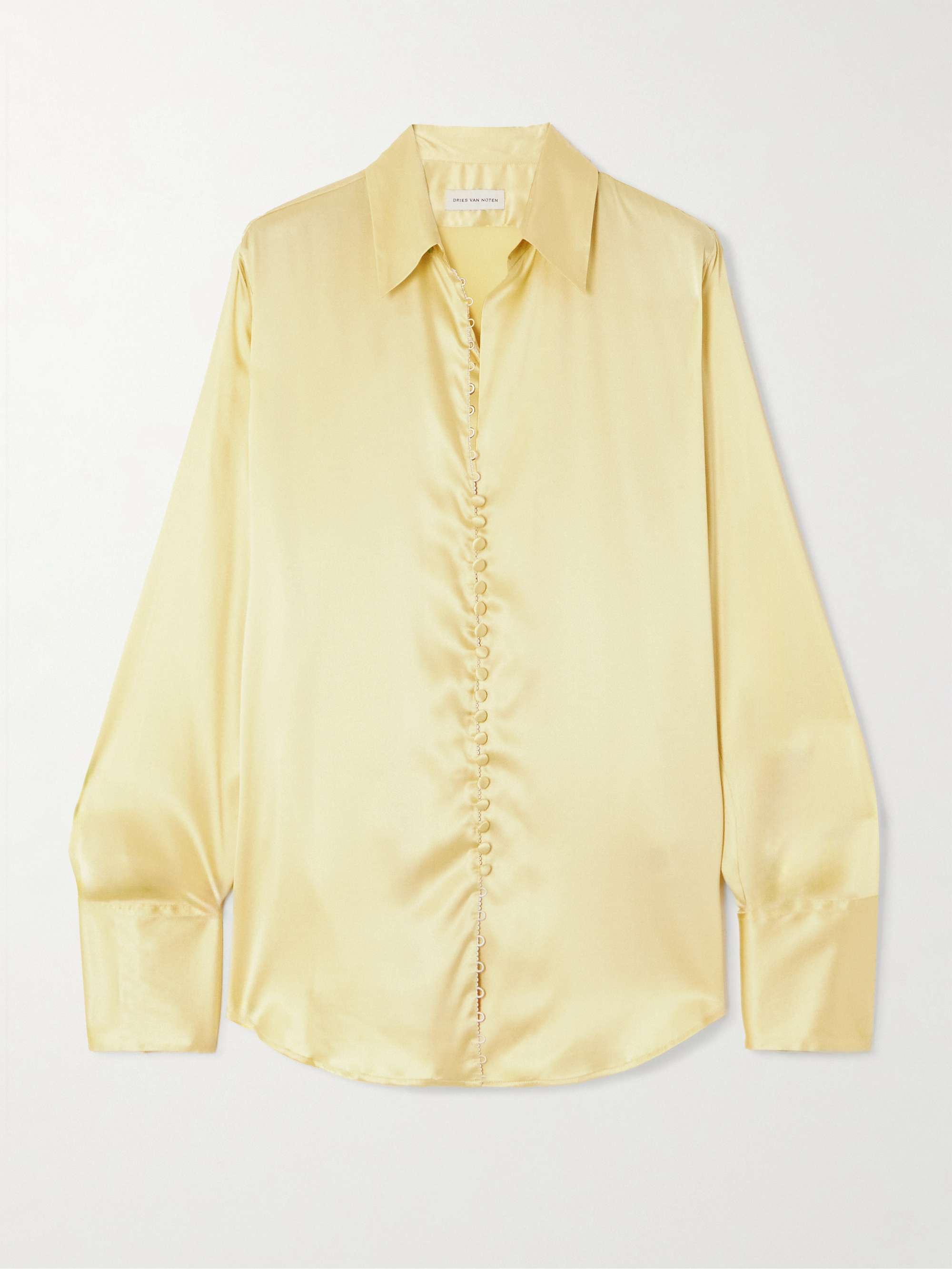 Stretch-Silk Satin Shirt