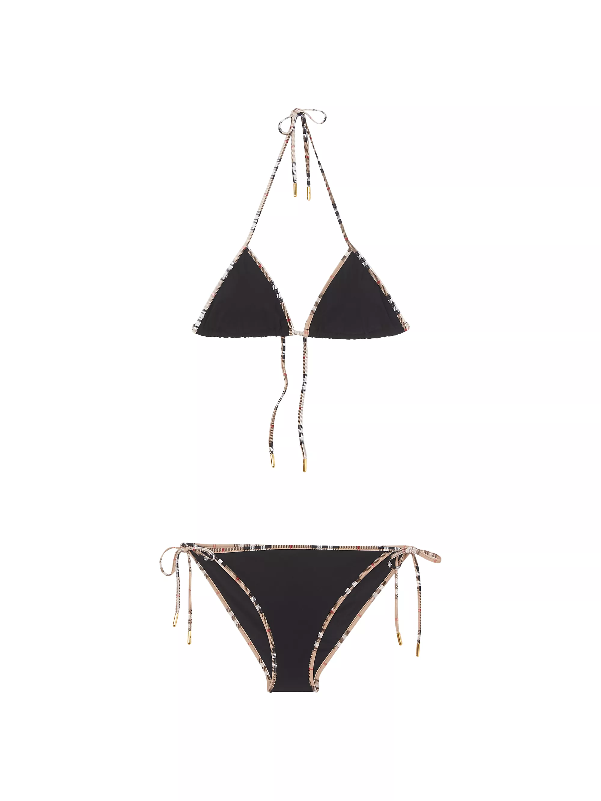 Burberry, Mata Check-Trim Triangle Bikini Set