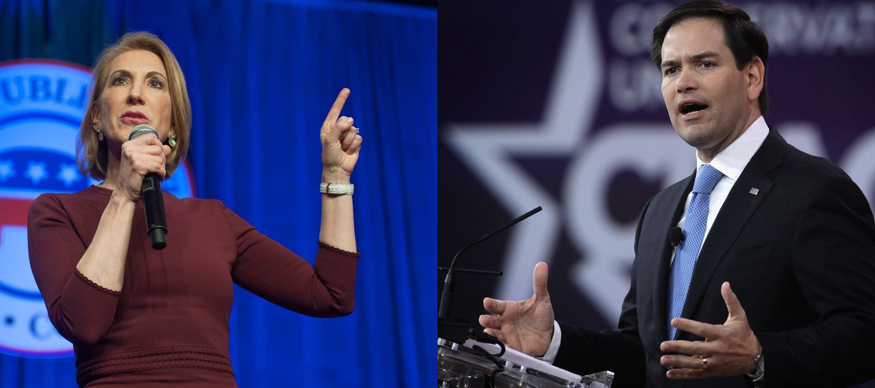 Carly Fiorina and Marco Rubio