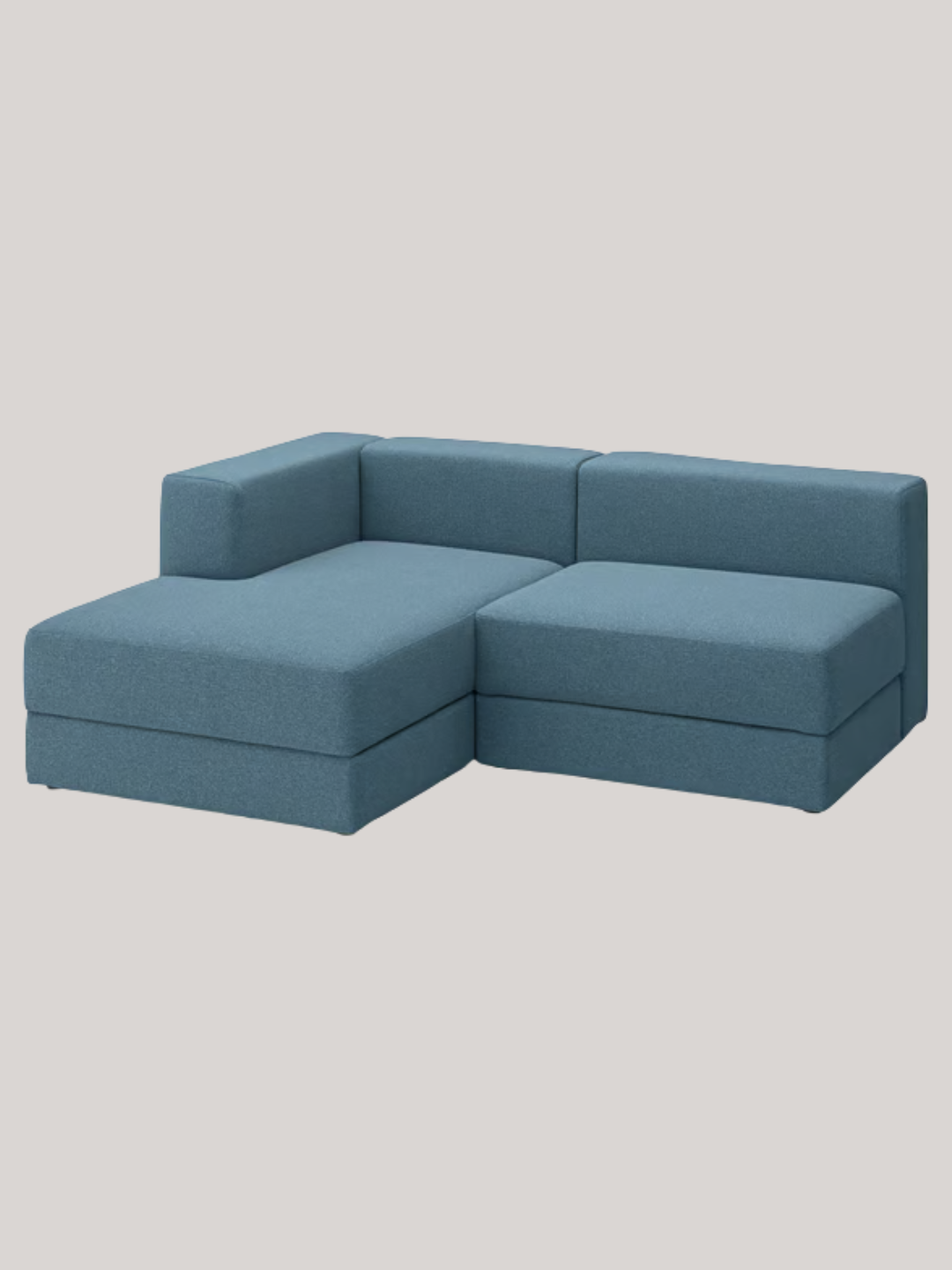 A blue mod sofa chaise lounge from IKEA