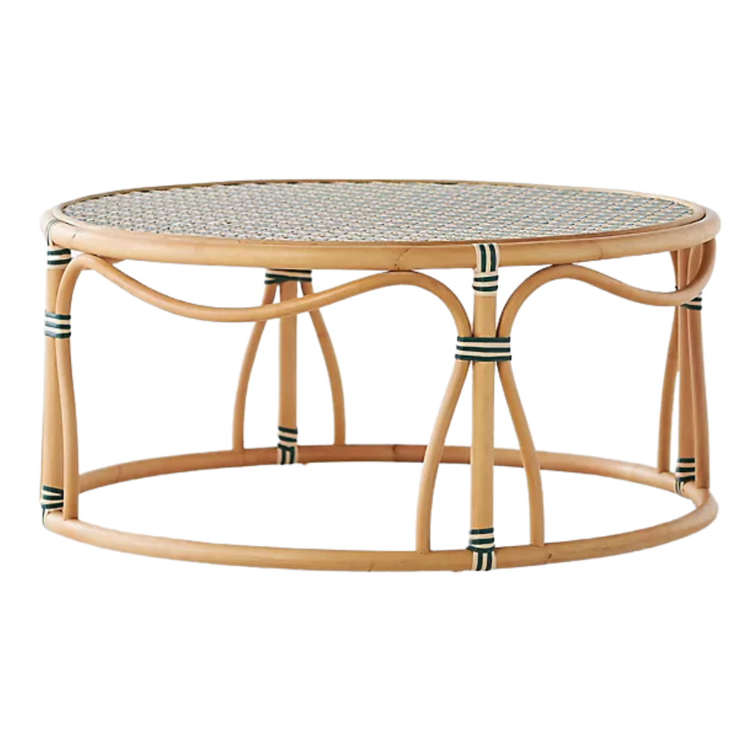 Coastal Indoor/outdoor 36" Rattan Coffee Table