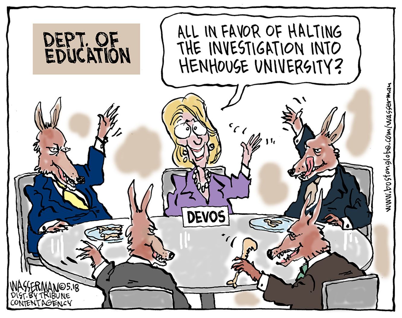 Political cartoon U.S. Betsy Devos Department of Education | The Week