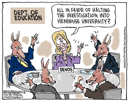 Political cartoon U.S. Betsy Devos Department of Education