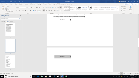 delete an extra page in word for mac