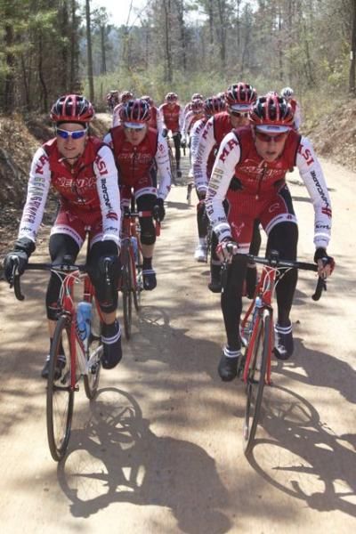 The Kenda Pro Cycling presented by Geargrinders riders in early season training in Georgia
