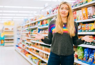 Cherry Healey in a supermarket