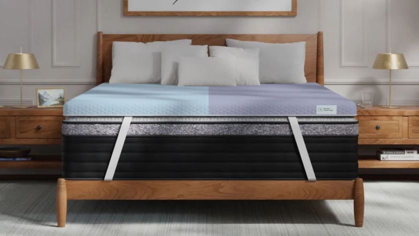 The new Helix Dual Comfort Mattress Topper in a bedroom 