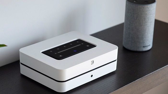 Bluesound Powernode (2021) on shelf