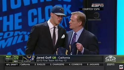 The Rams pick Jared Goff in 2016 NFL draft