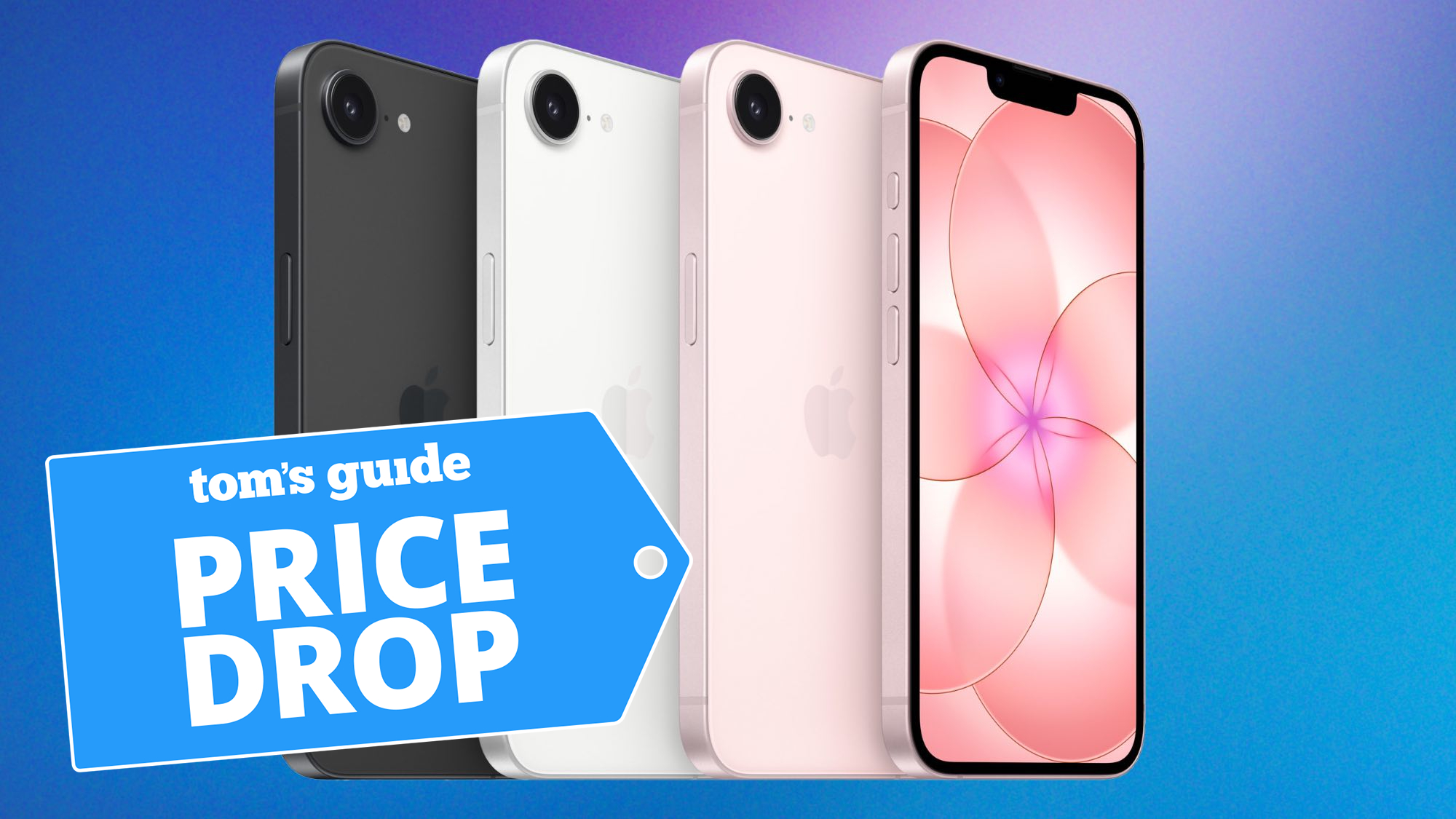 iPhone 17e shown in three colors