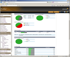 Profiler provides a detailed overview of total capacity on the network and in virtualised environments.