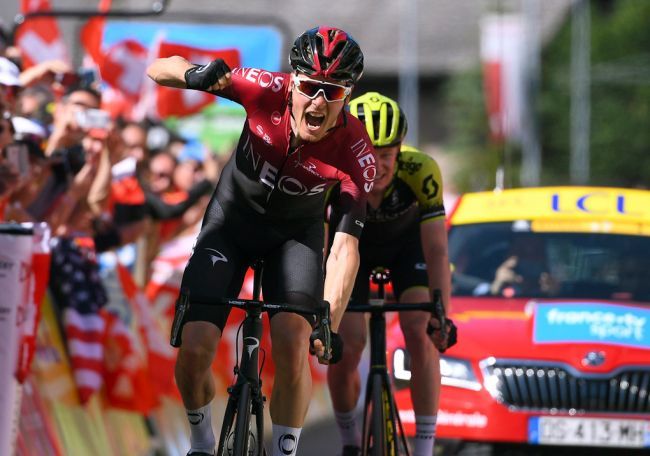 Dylan van Baarle (Team Ineos) wins the final stage at the 2019 Criterium du Dauphine