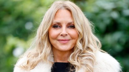 Carol Vorderman attends QIPCO British Champions Day at Ascot Racecourse