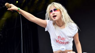  Hayley Williams of Paramore performs on What Stage during day 2 of the 2018 Bonnaroo Arts And Music Festival