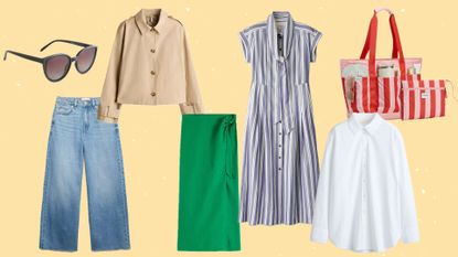 a selection of cut out shots of pieces to pack on a staycation