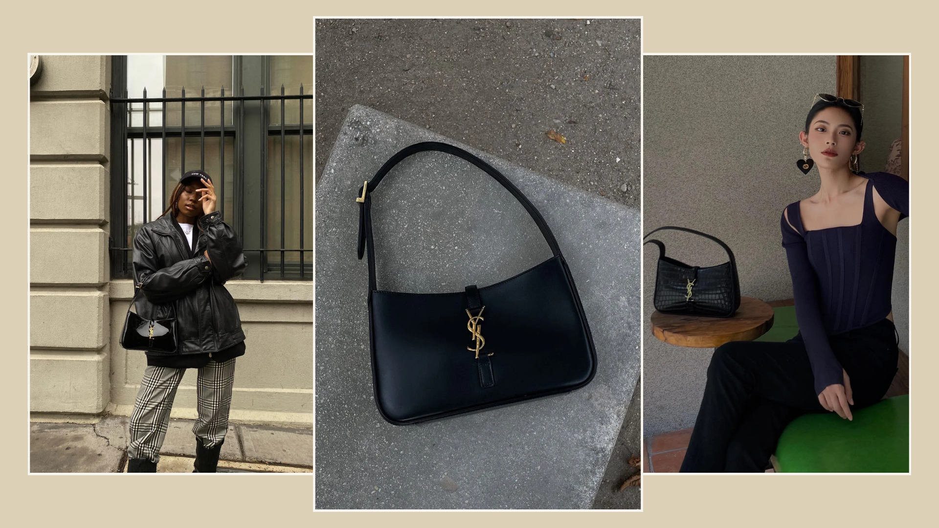 YSL イブサンローラン トリビュート レザー バッグ tribute 黒 白 Saint Laurent Tribute 150mm platform sandals Brown - Saint Laurent