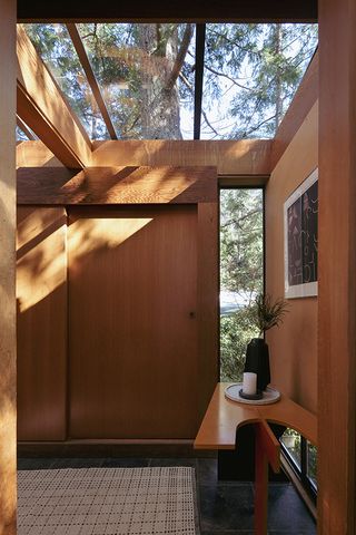 downs house II timber clad interior