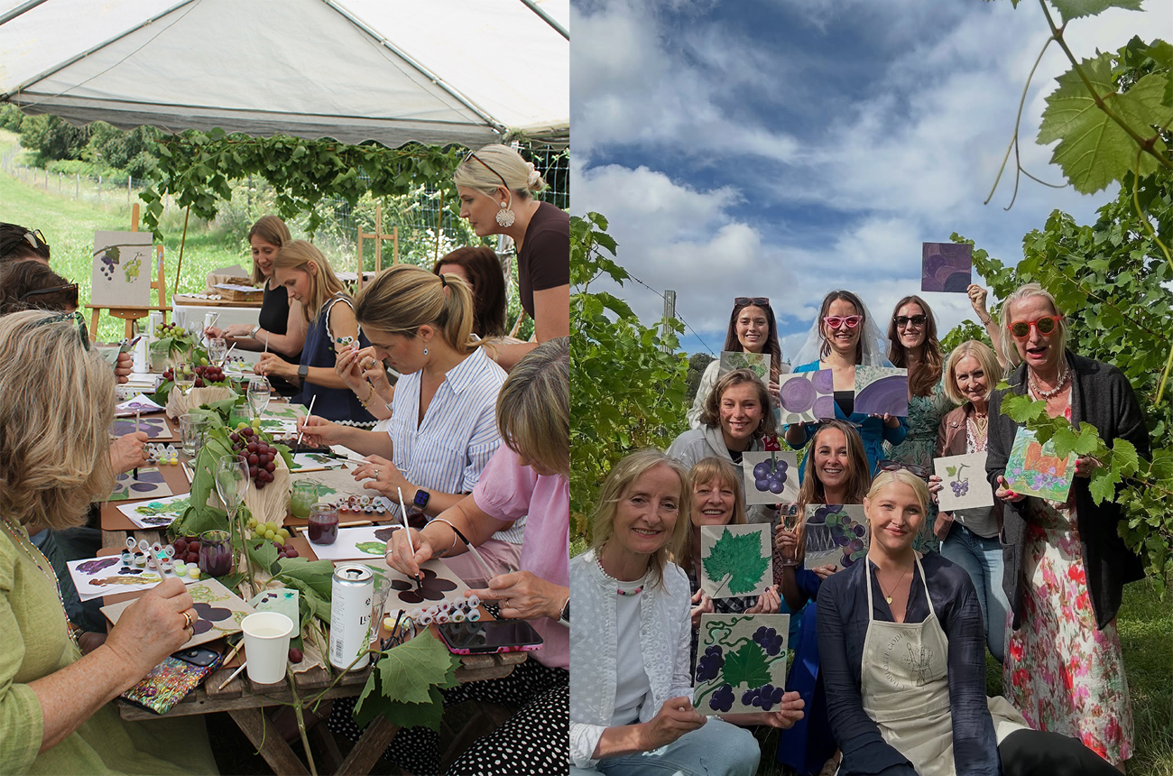 Sip and Paint event with artist Charlotte Godfrey at Albury