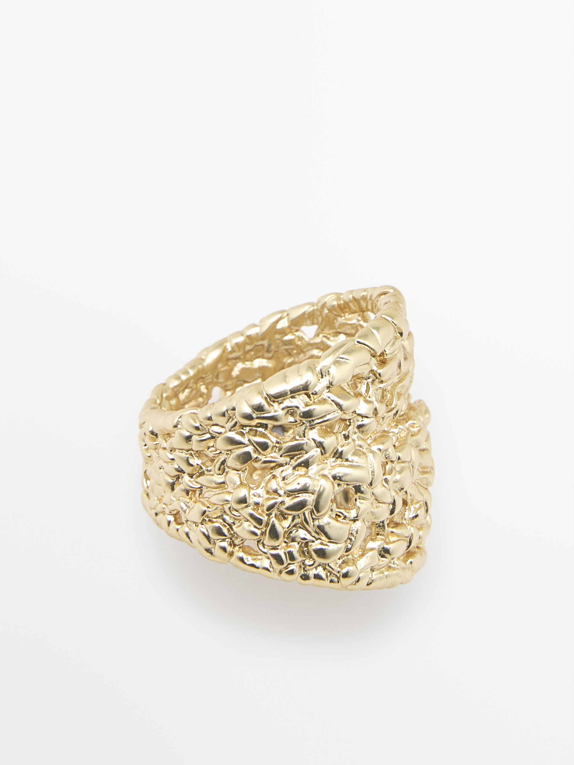 braided textured ring